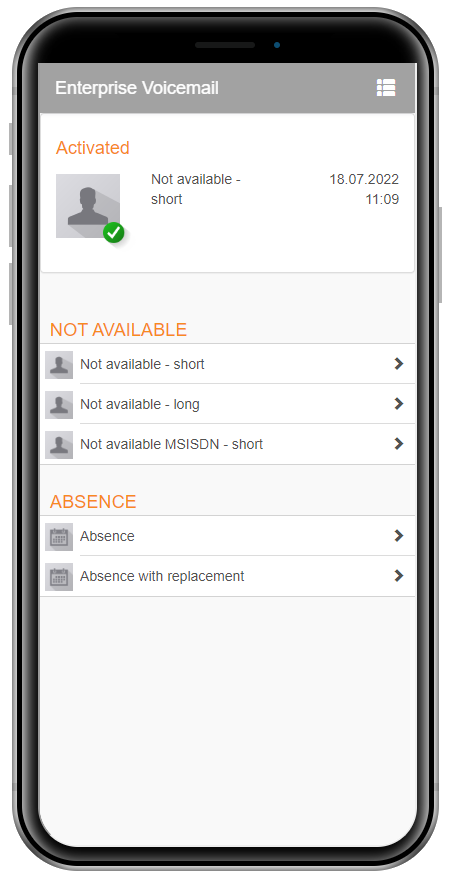 Enterprise Voicemail - Select telephone messages for any business situation